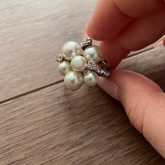 Pear and diamond effect ring - Picture 4 of 6